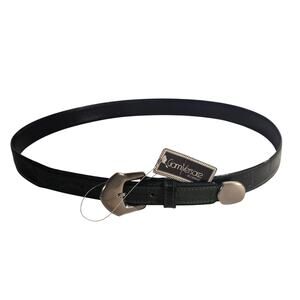 Vintage Gianni Versace Green Leather Belt Silver Buckle Size 95 38 NWT